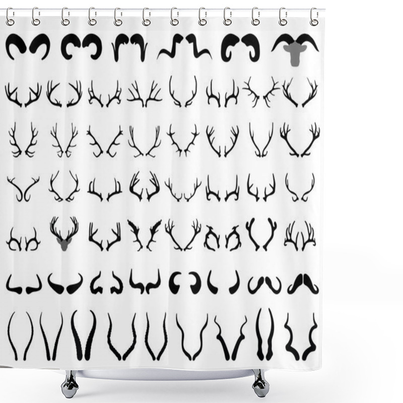 Personality  Different Horns Shower Curtains