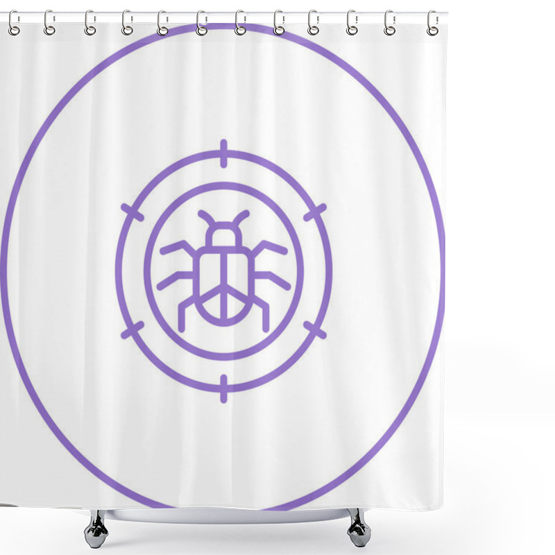 Personality  Debugger Web Icon Vector Illustration Shower Curtains