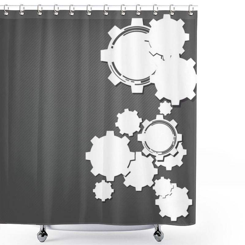 Personality  Technology Background Shower Curtains