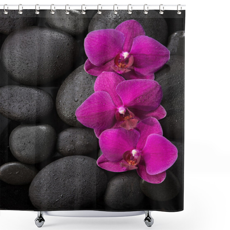 Personality  Three Purple Orchids Shower Curtains