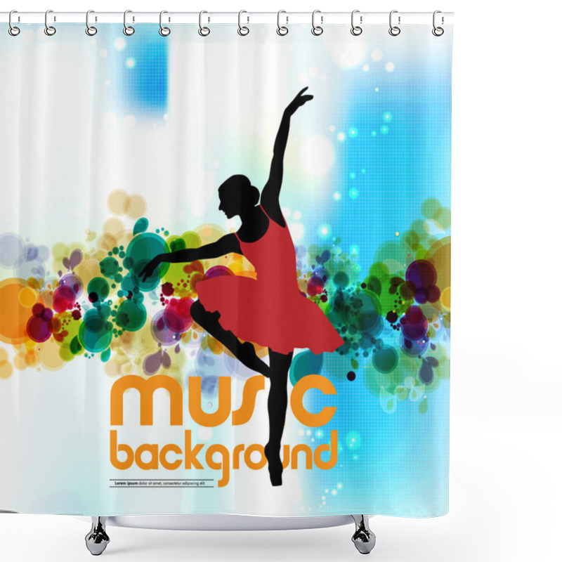 Personality  Ballet. Dancing Illustration. Vector Shower Curtains