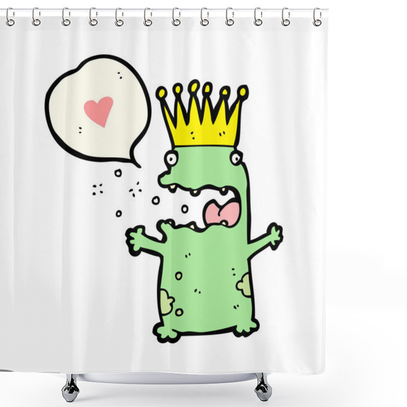 Personality  Frog Prince Shower Curtains