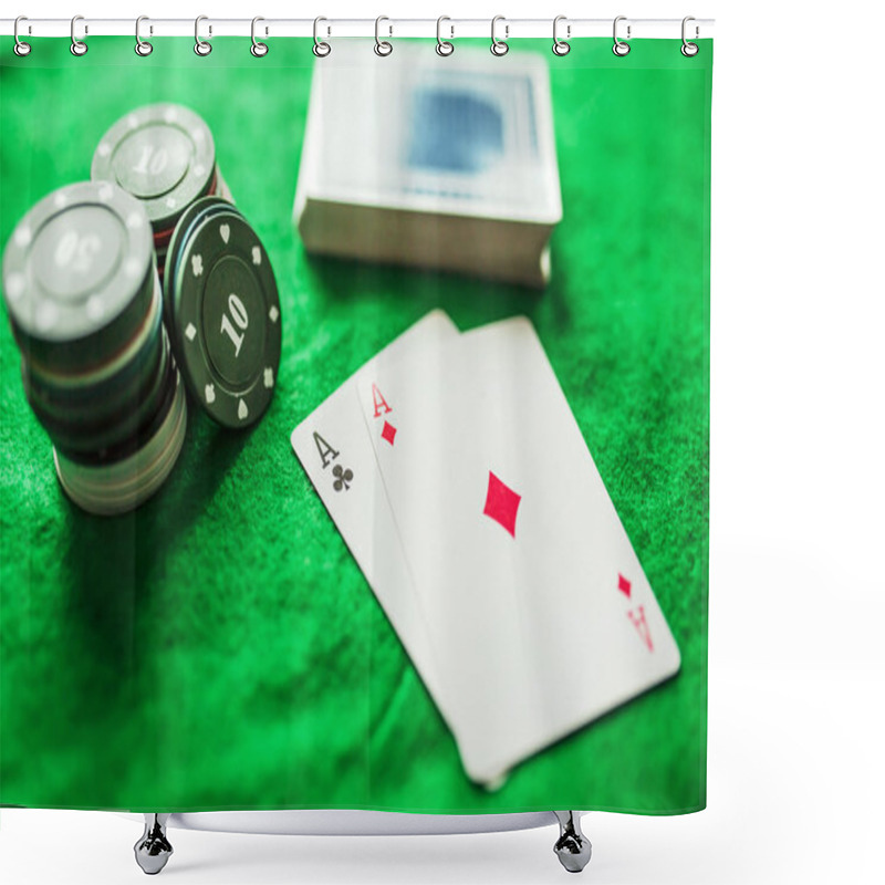 Personality  Playing Cards Poker Royal Flush Frustrated Shower Curtains