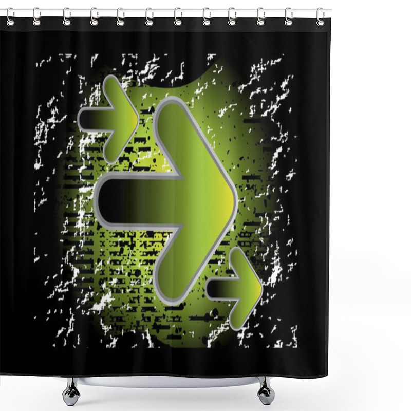 Personality  Abstract Grunge With Arrows Shower Curtains