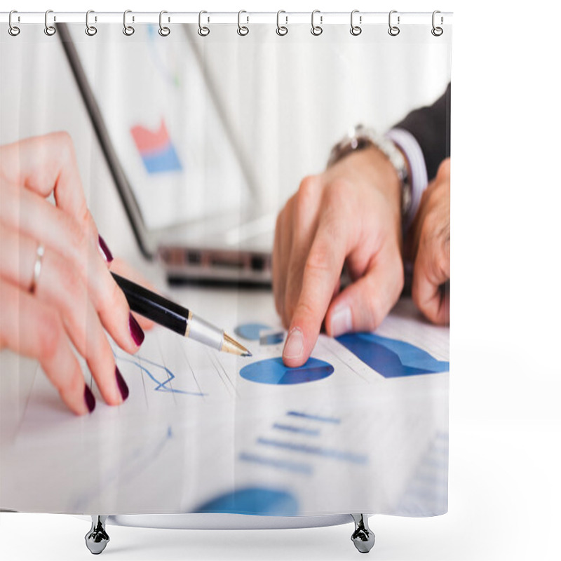 Personality  Business Discussing During A Meeting Shower Curtains