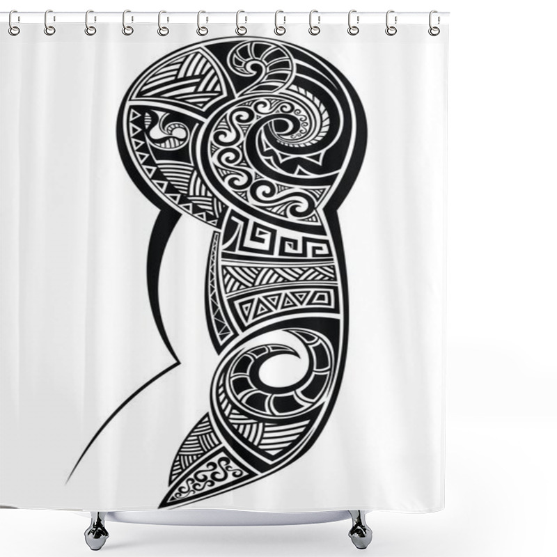 Personality  Tattoo Designed For A Shoulder Shower Curtains