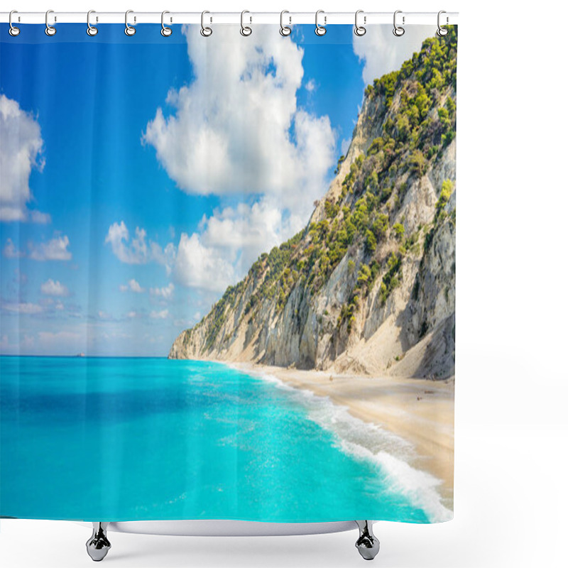 Personality  Egremni Beach, Lefkada  Shower Curtains