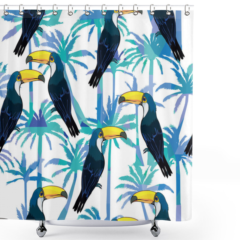 Personality  Toucan Birds Seamless Patterm Shower Curtains