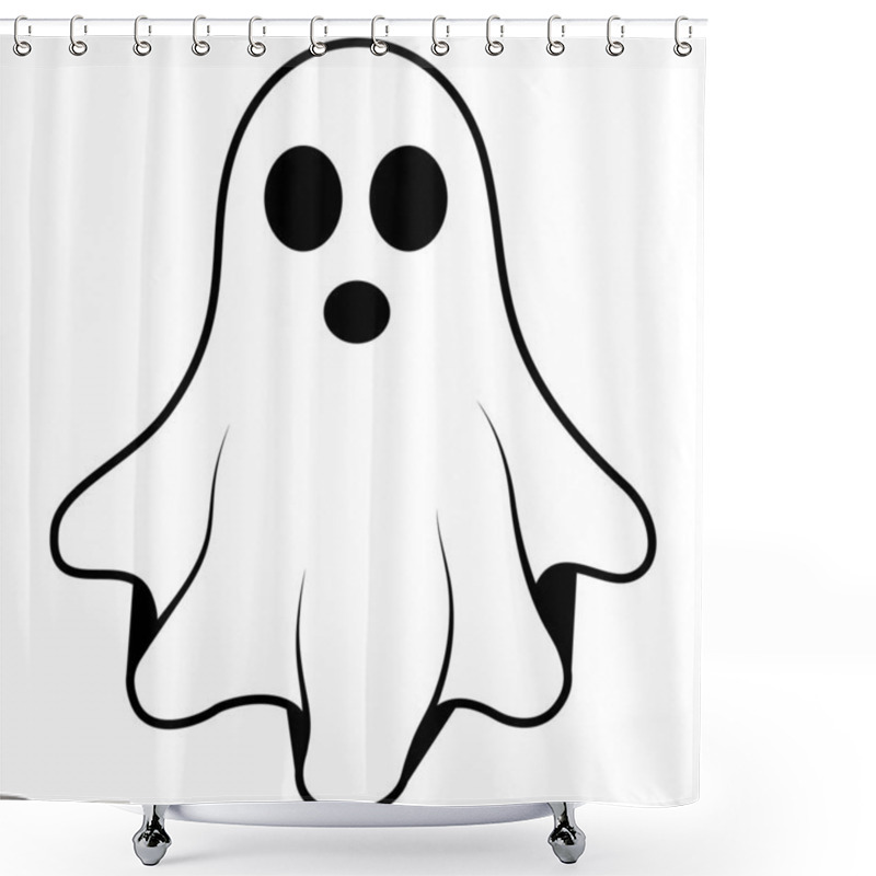 Personality  Cute Halloween Ghosts Illustration, Flat Halloween Ghosts Element, Vector Illustration Shower Curtains