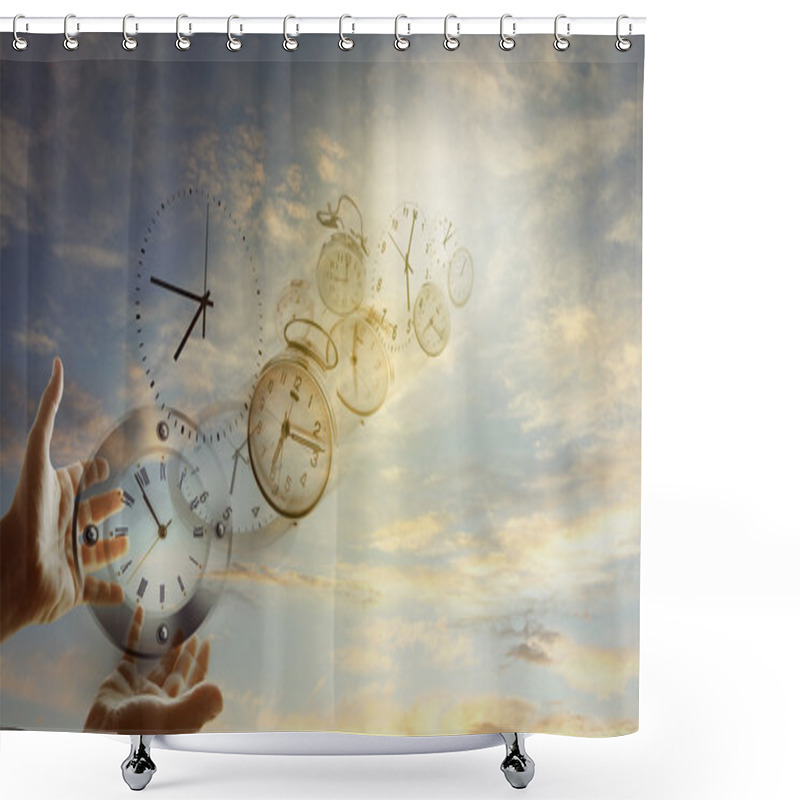 Personality  Time Flies Shower Curtains