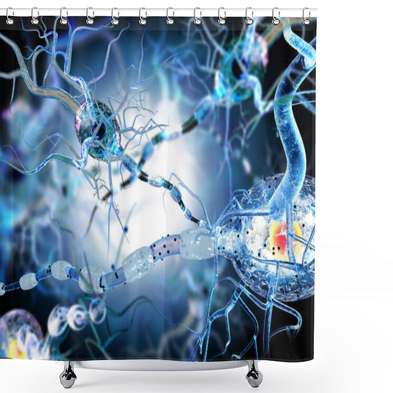 Personality  Nerve Cells, Concept For Neurological Diseases, Tumors And Brain Surgery. Shower Curtains