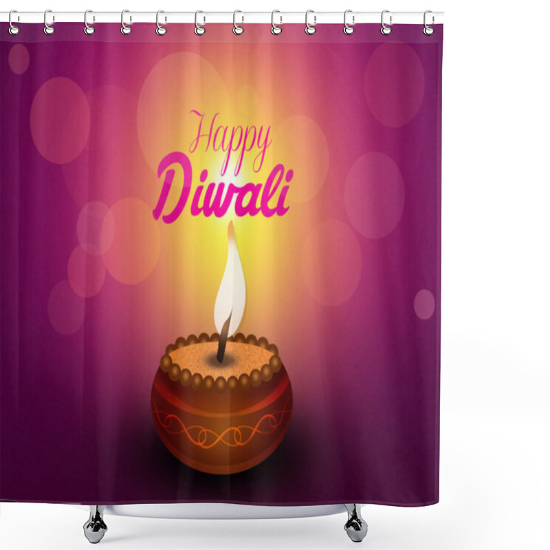 Personality  Greeting Postcard Of Diwali Shower Curtains