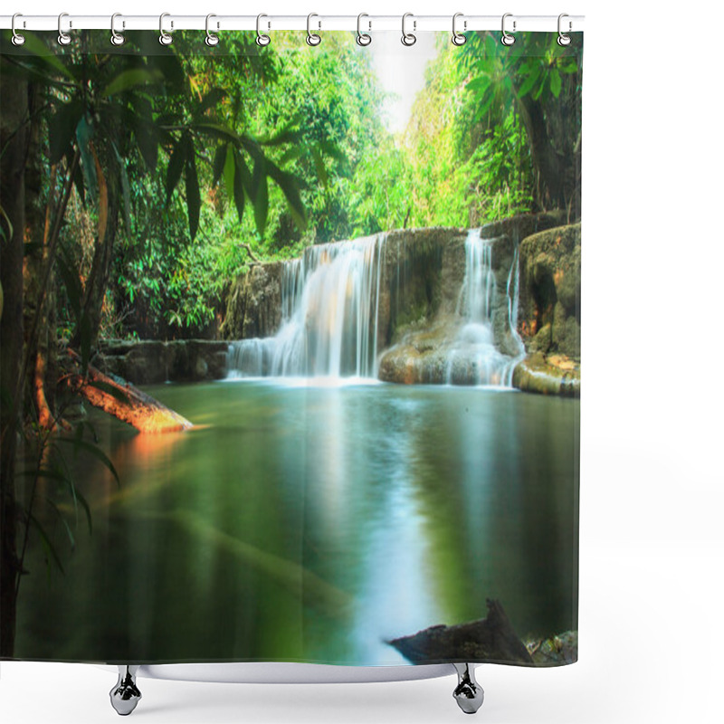 Personality  Deep Forest Huai Mae Kamin Waterfall Shower Curtains