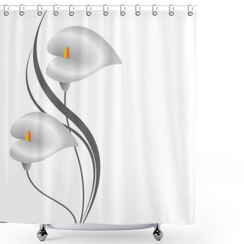 Personality   Background With Calla, Design Element. Shower Curtains