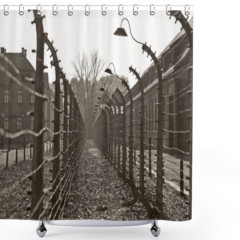 Personality  Auschwitz Camp, Poland Shower Curtains