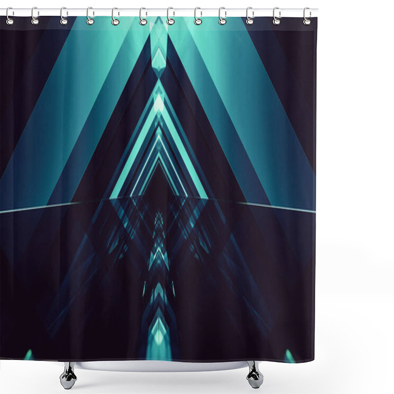 Personality  Abstract Background Futuristic Concept Space Technology Shower Curtains