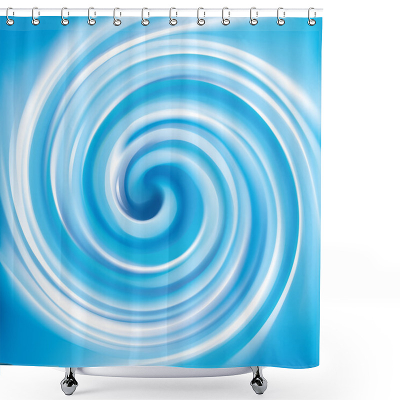 Personality  Vector Background Of Blue Swirling Water Texture Shower Curtains