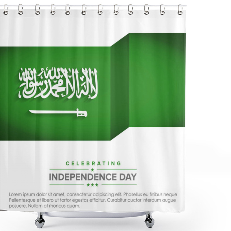 Personality  Saudi Arabia Independence Day Card Shower Curtains