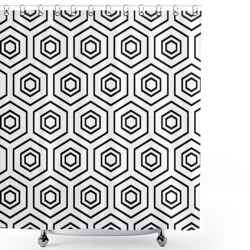 Personality  Vector Seamless Geometric Pattern. Classic Chinese Ancient Ornament Shower Curtains