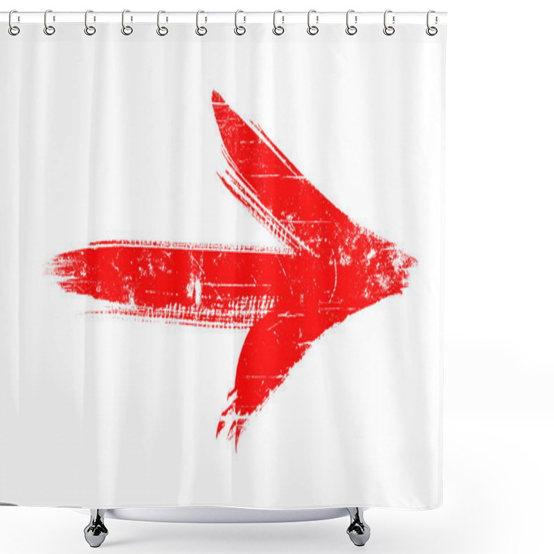 Personality  Red Grunge Arrow Shower Curtains