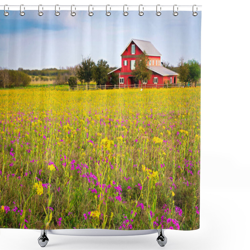 Personality  Spring Wildflowers In Texas Hill Country Shower Curtains