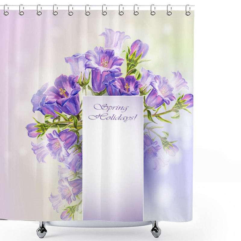 Personality  Spring Flowers Invitation Template Card Shower Curtains