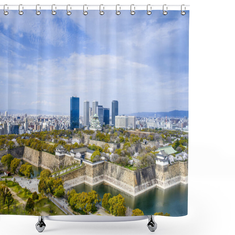 Personality  Osaka, Japan City Skyline Shower Curtains