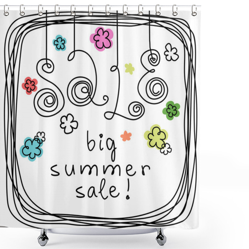 Personality  Doodle Background - Big Summer Sale Shower Curtains