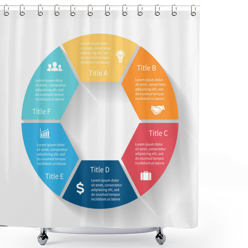 Personality  Modern Vector Info Graphic For Business Project Shower Curtains