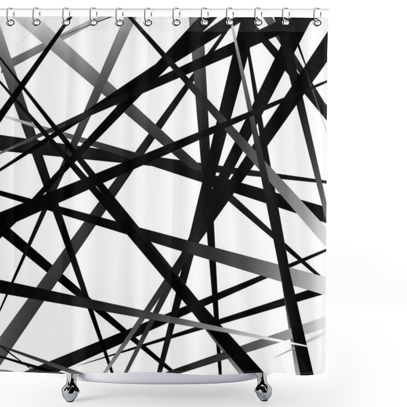 Personality  Abstract Overlapping Shapes Background Shower Curtains