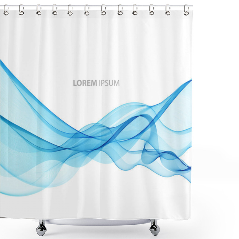 Personality  Abstract Curved Lines Background. Template Brochure Design Shower Curtains