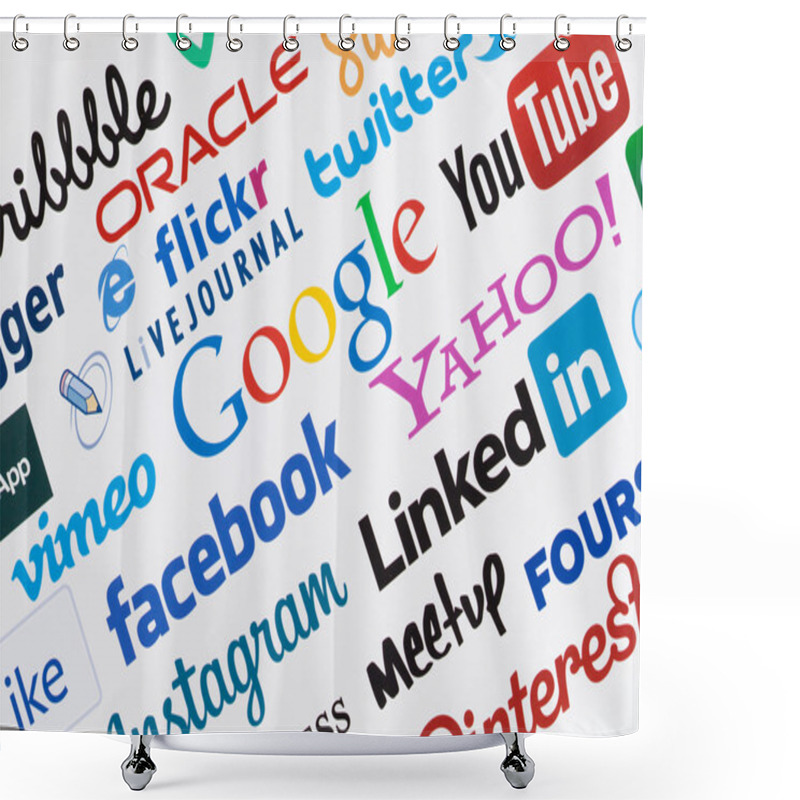 Personality  Popular Social Media Shower Curtains