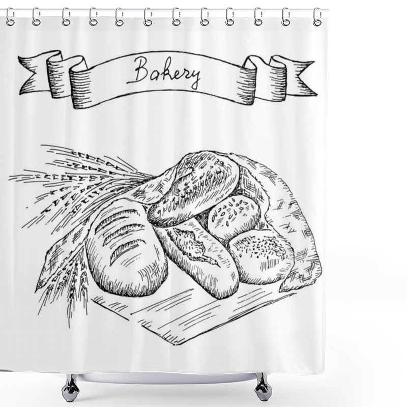 Personality  Bakery Set Shower Curtains