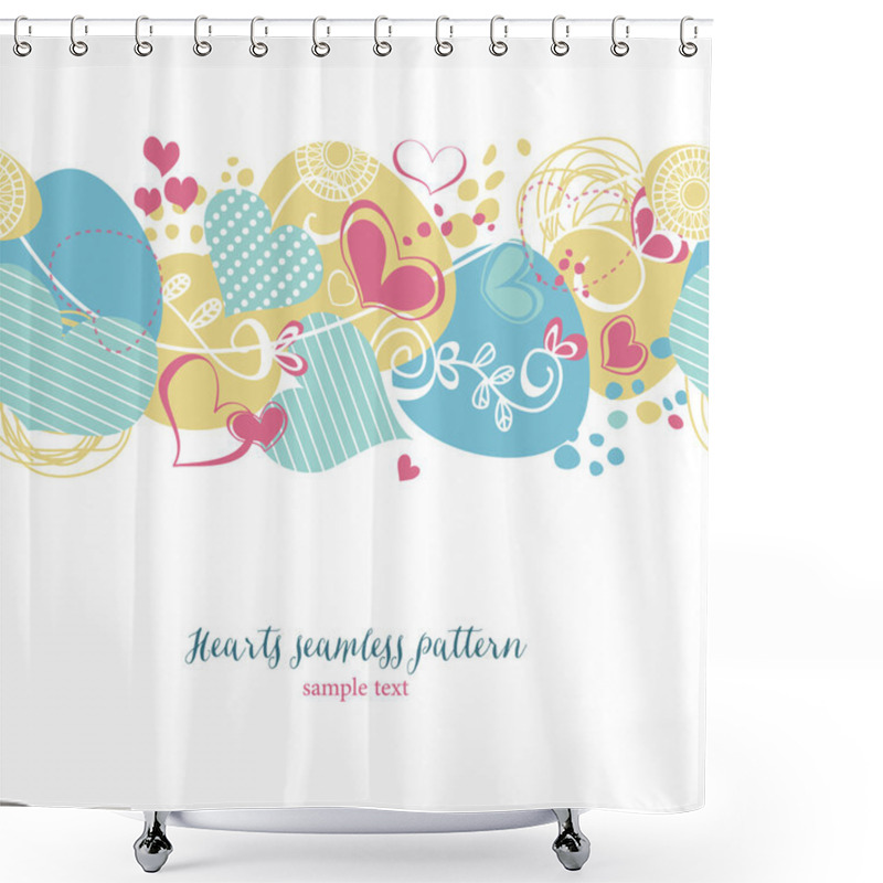 Personality  Decorative Hearts Seamless Pattern Shower Curtains