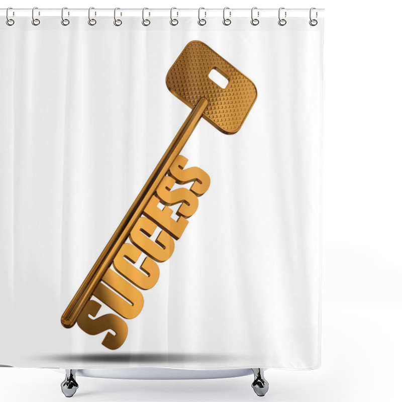 Personality  Success Gold Key Shower Curtains