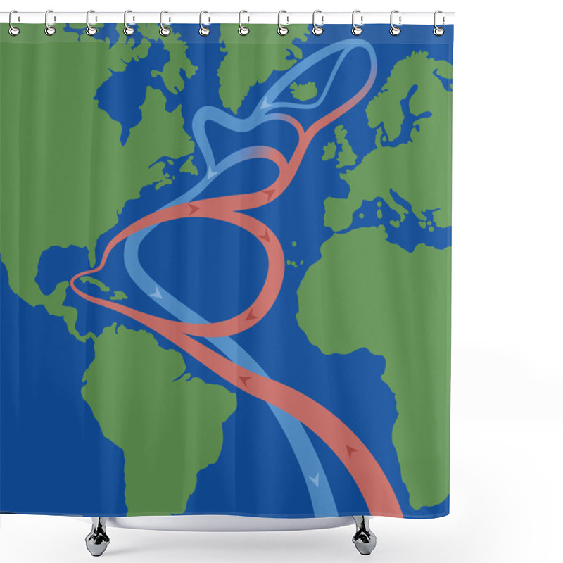 Personality  Gulf Stream North Atlantic Current Shower Curtains