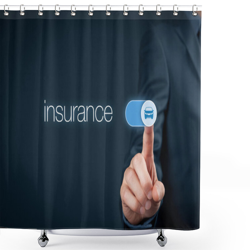 Personality  Car Insurance Concepts Shower Curtains