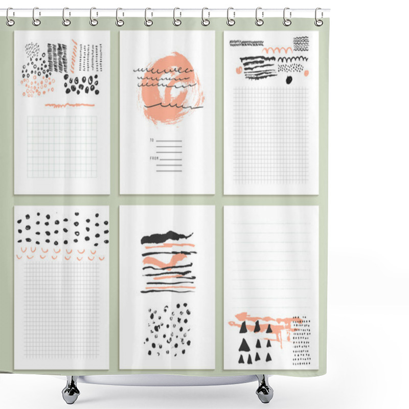 Personality  Collection Of Six Cute Universal Cards Shower Curtains