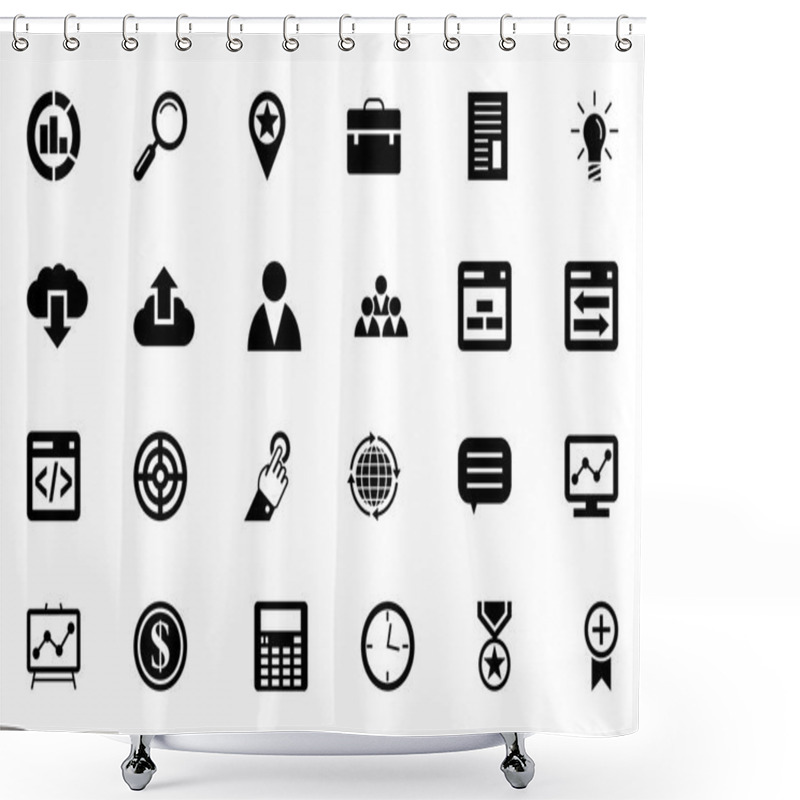 Personality  SEO And Marketing Vector Icons 1 Shower Curtains