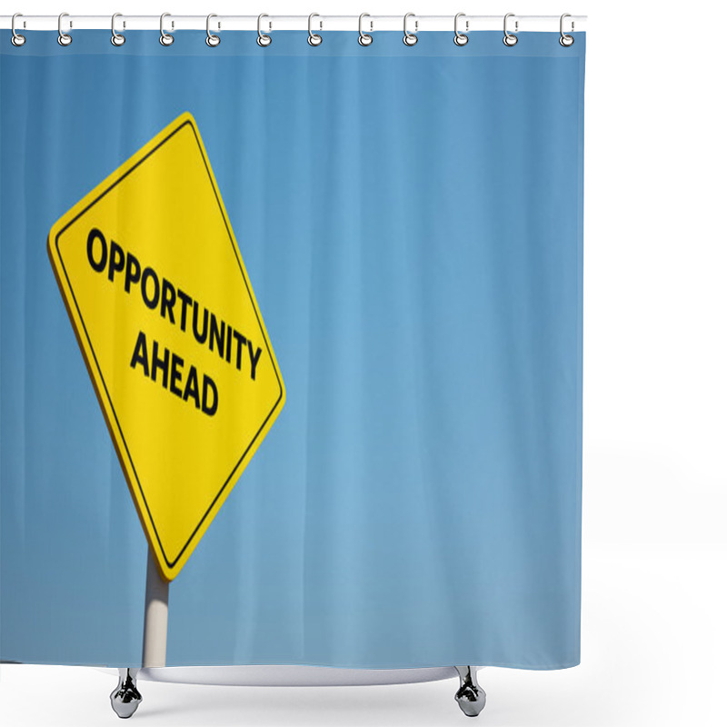 Personality  Opportunity Sign With Clipping Pat Shower Curtains