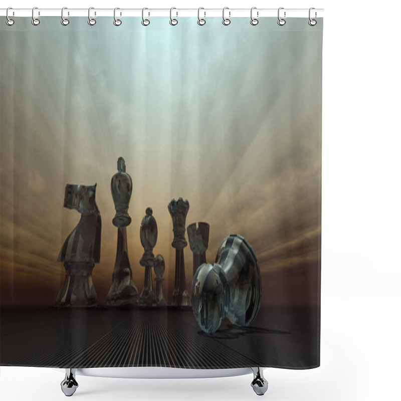 Personality  chessmen shower curtains