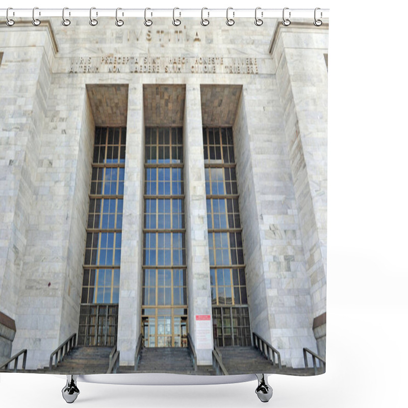 Personality  Italy - Milan March 10,2018 - Courthouse - Court ( Tribunale Di Milano , Palazzo Di Giustizia ) Shower Curtains