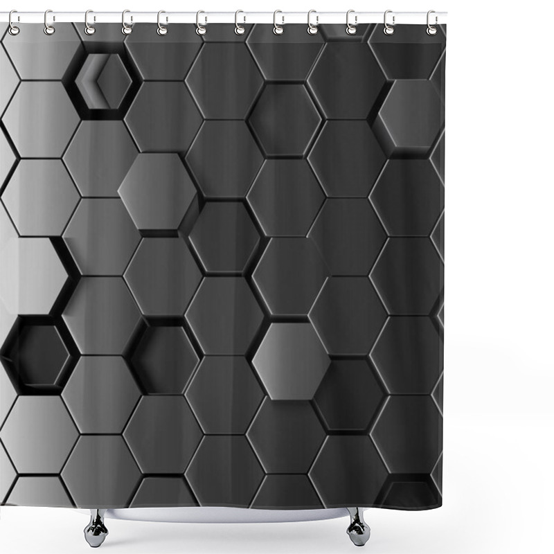 Personality  Abstract Hexagonal Background Shower Curtains