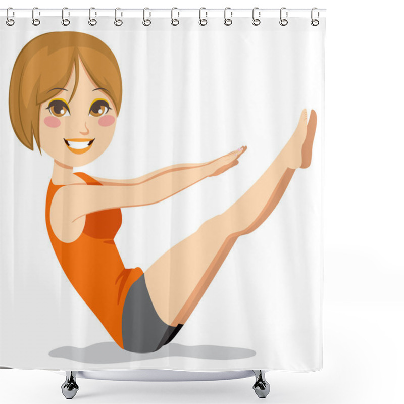 Personality  Pilates Exercise Shower Curtains