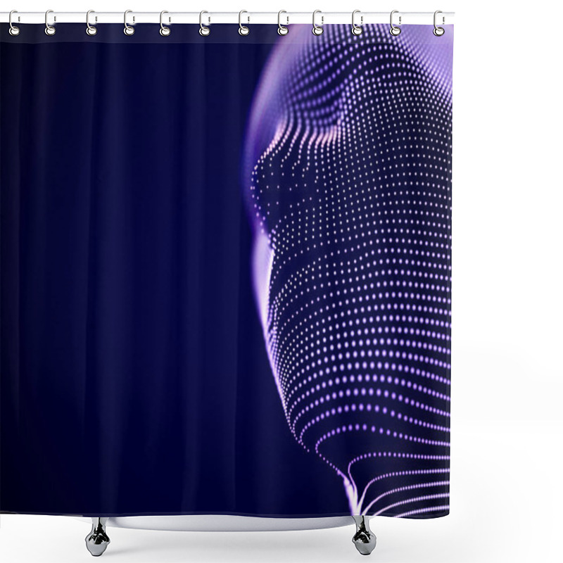 Personality  Virtual Reality Concept: Abstract Visualization Of Artificial Intelligence Shower Curtains