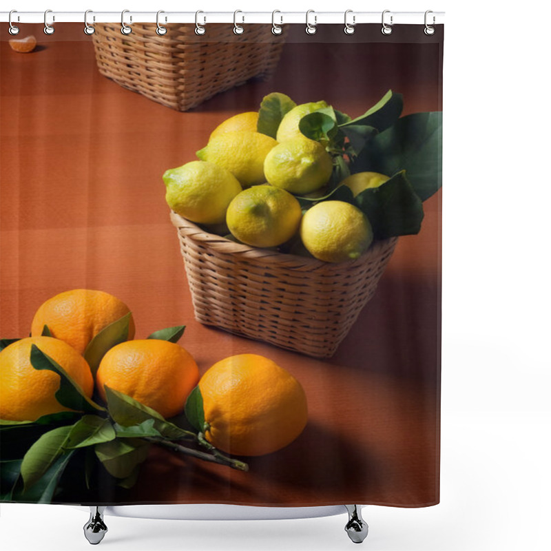 Personality  Mediterranean Citrus Harvest Shower Curtains