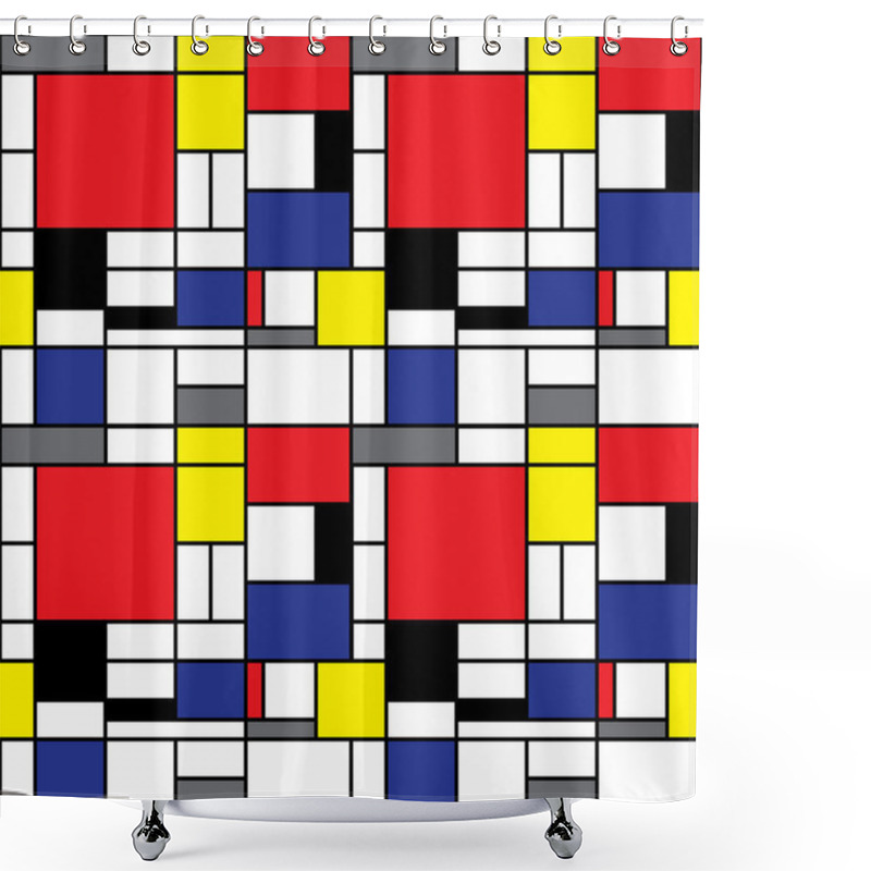 Personality  Seamless Mondrian Background Shower Curtains