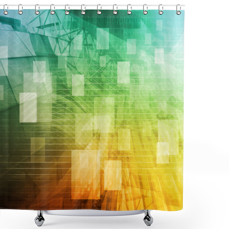 Personality  Information Technology Concept Background Shower Curtains