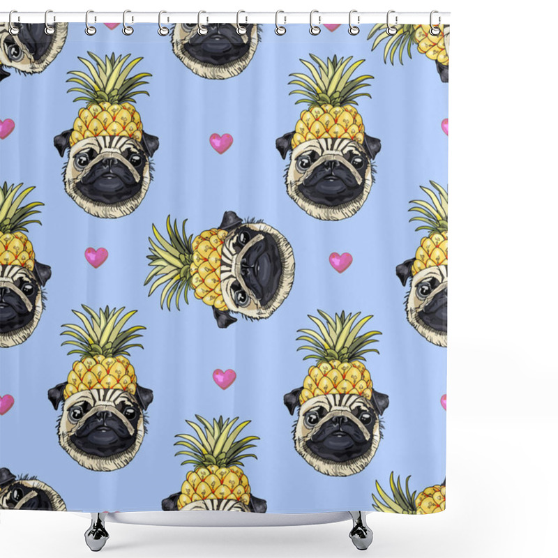 Personality  Tropical Pattern Of Exotic Birds And Fruits. Paradise Flowers. Hello Summer. Print For Printing On Textiles, Fabrics, Sportswear, Blanks For Designers Shower Curtains