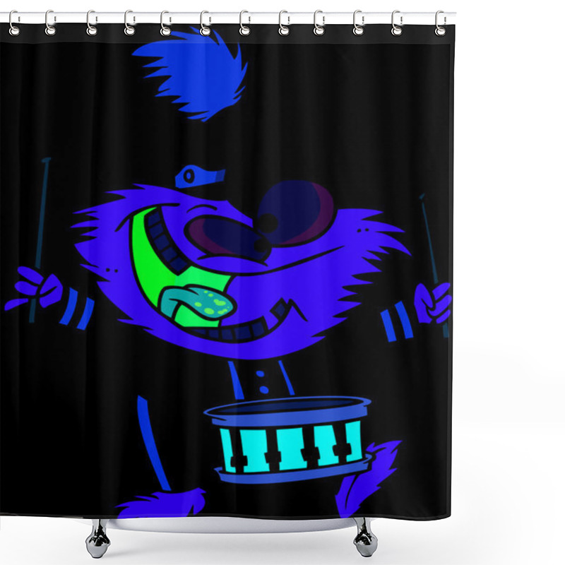 Personality  Cartoon Monster Drums Shower Curtains